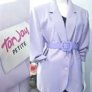 TanJay💜Vintage Women's Lavender Blazer Jacket| Spring| Summer